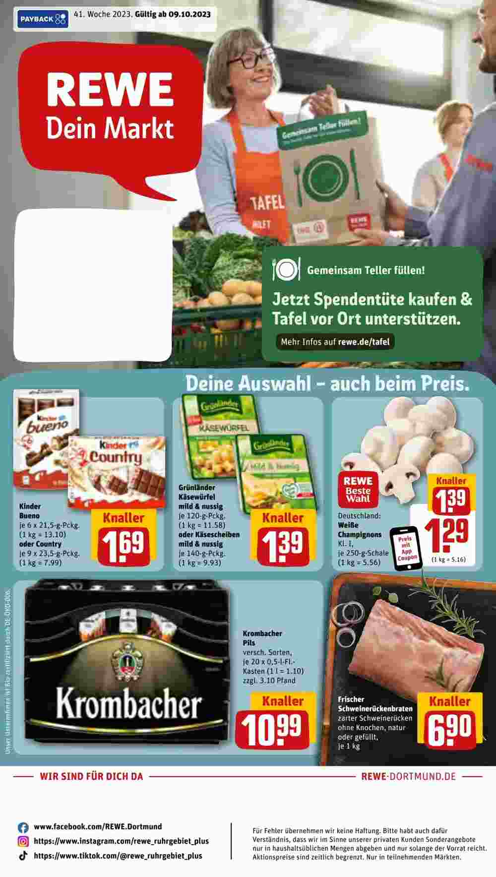 REWE Prospekt (ab 09.10.2023) zum Blättern - Seite 1