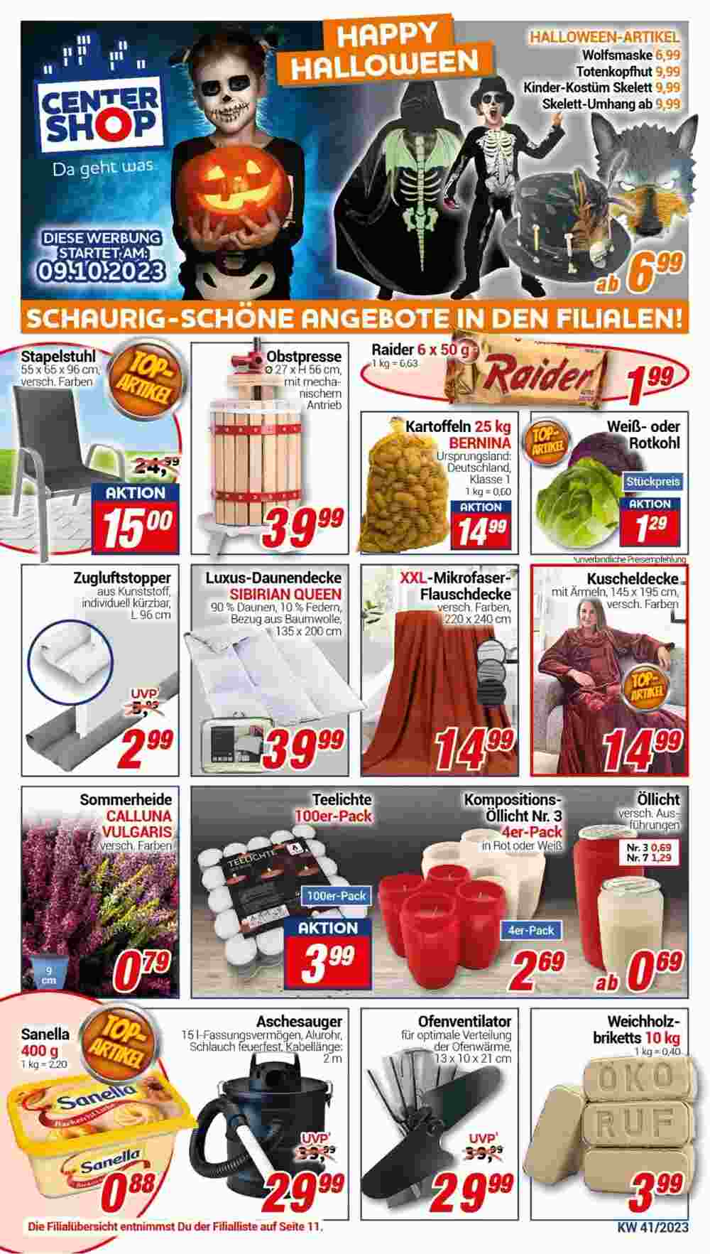 CENTERSHOP Prospekt (ab 09.10.2023) zum Blättern - Seite 1