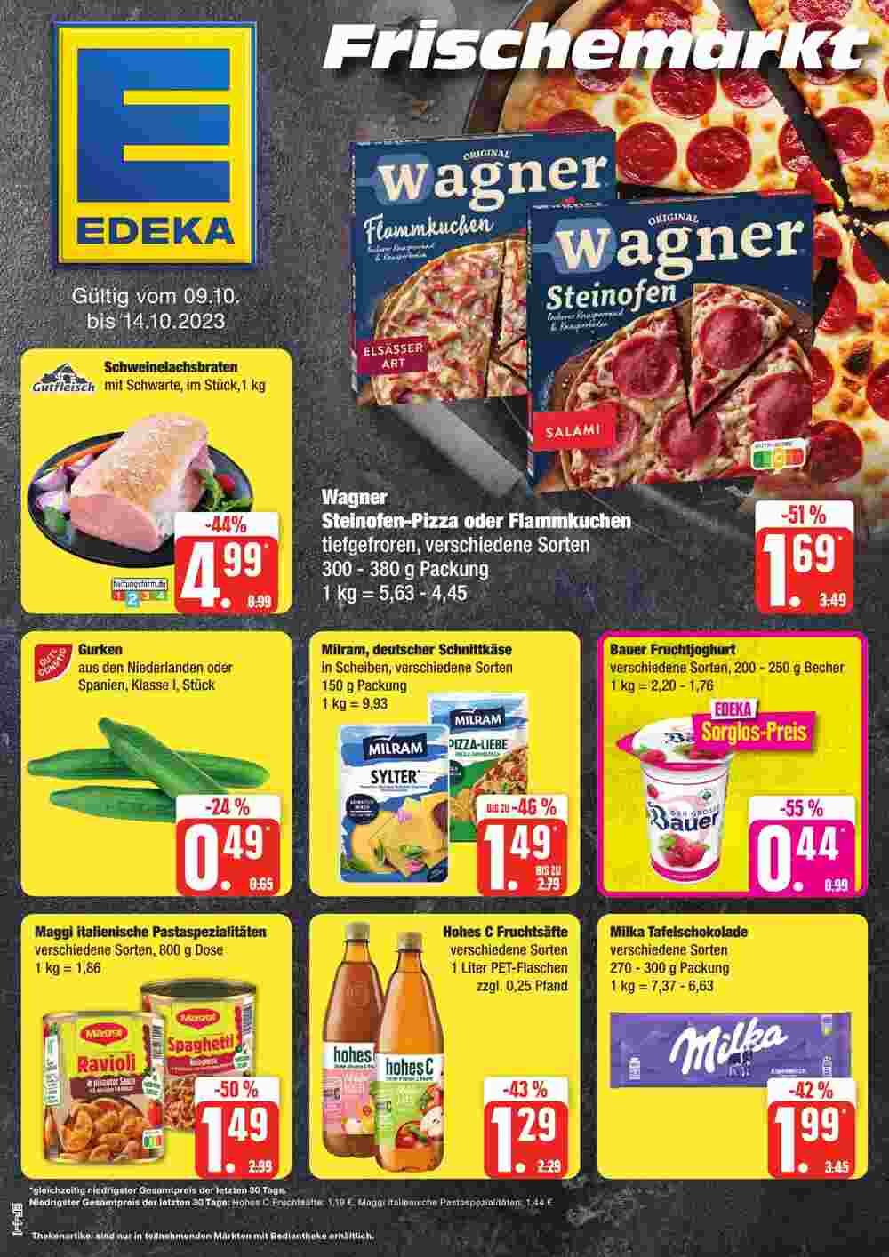 Edeka Frischemarkt Prospekt (ab 09.10.2023) zum Blättern - Seite 1