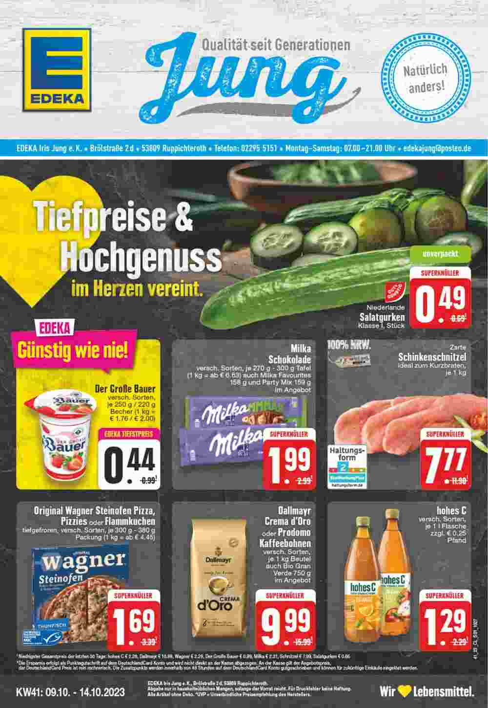 EDEKA Jung Prospekt (ab 09.10.2023) zum Blättern - Seite 1