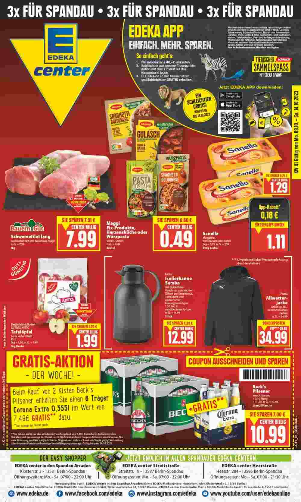 Edeka Center Prospekt (ab 09.10.2023) zum Blättern - Seite 1