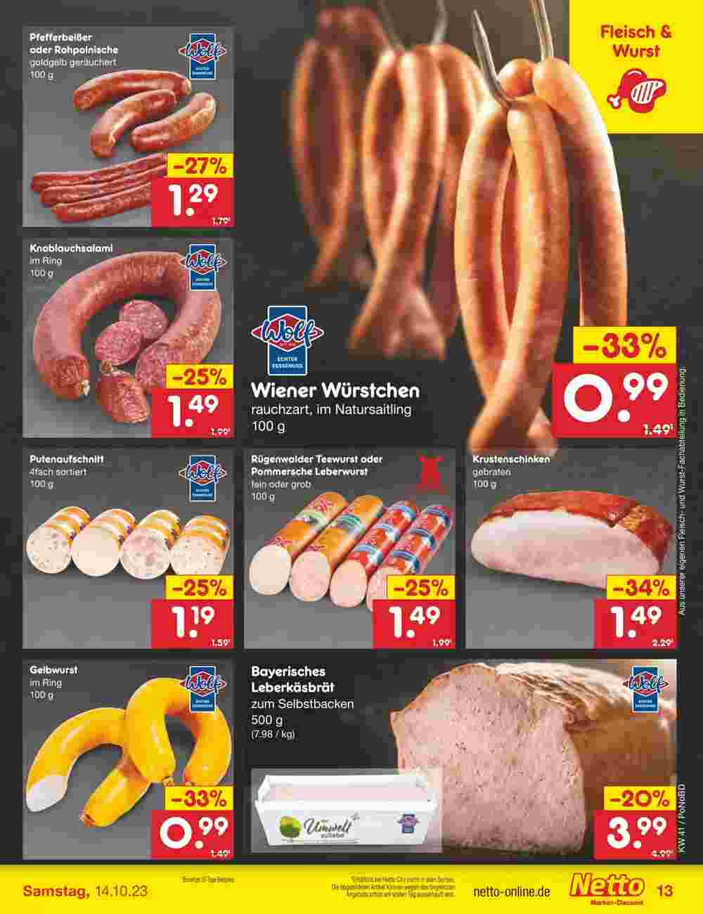 Netto Marken-Discount Prospekt (ab 09.10.2023) zum Blättern - Seite 13