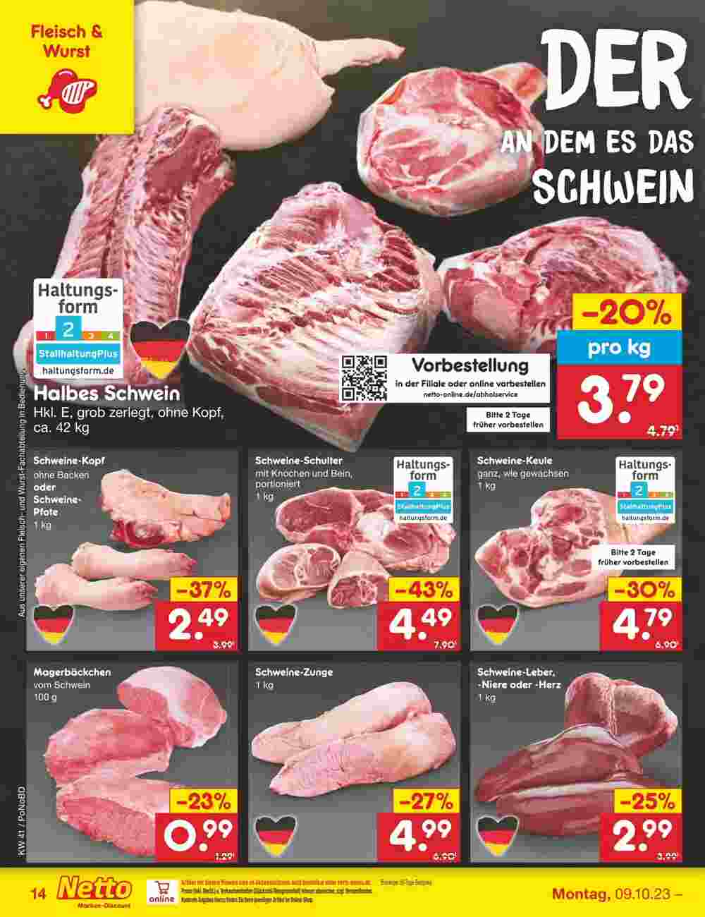 Netto Marken-Discount Prospekt (ab 09.10.2023) zum Blättern - Seite 14