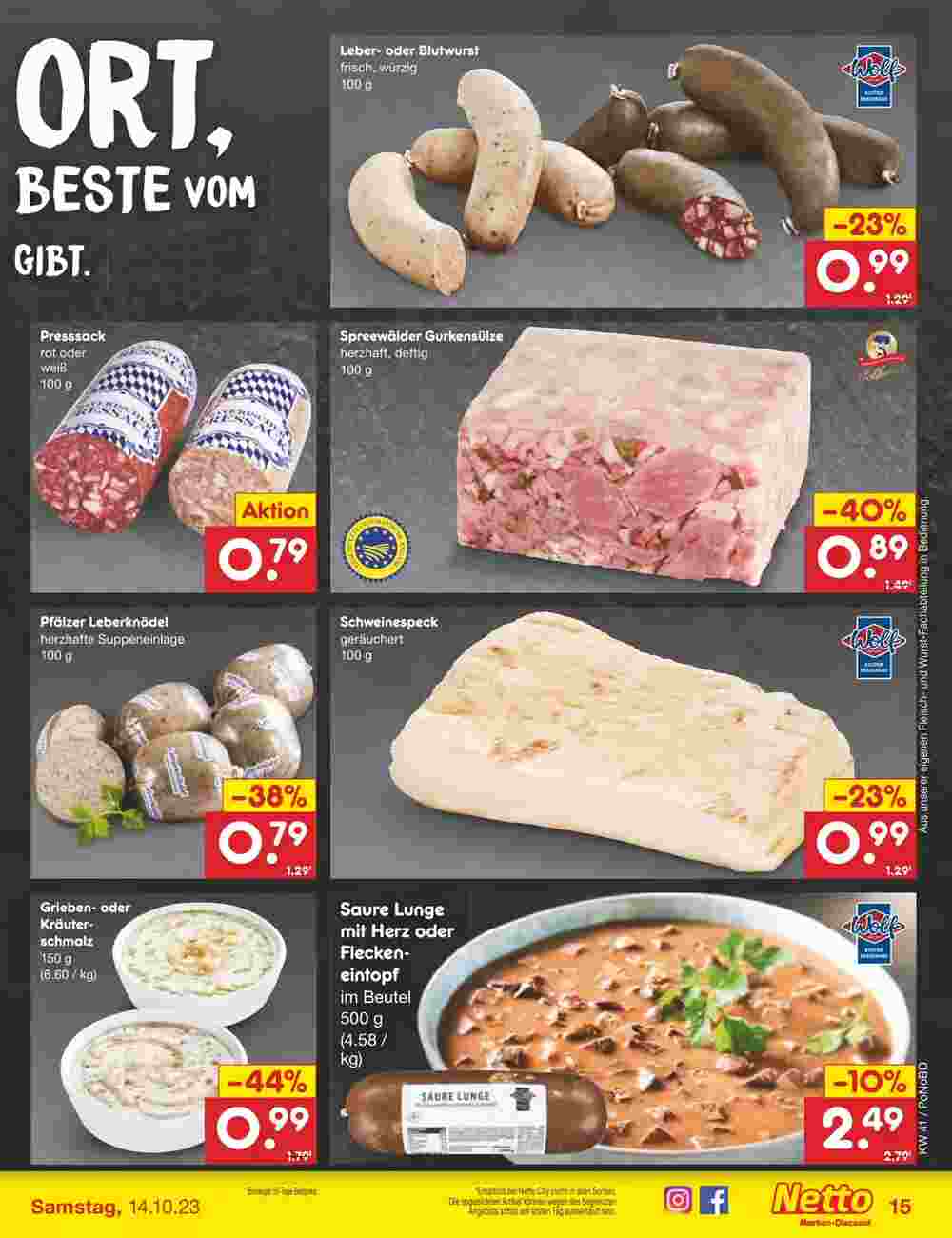 Netto Marken-Discount Prospekt (ab 09.10.2023) zum Blättern - Seite 15