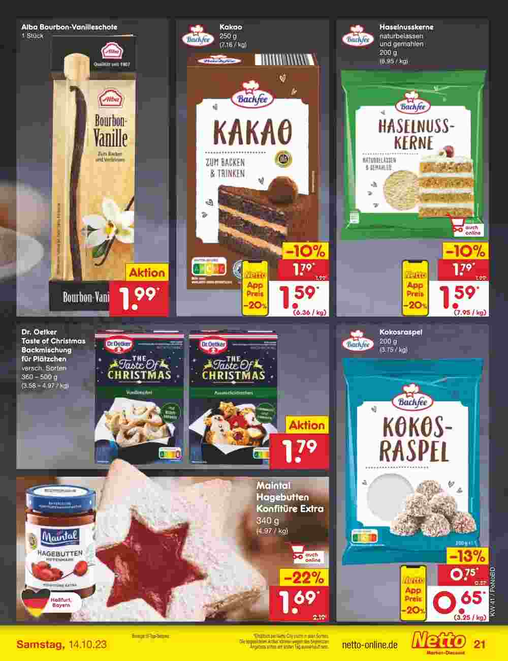 Netto Marken-Discount Prospekt (ab 09.10.2023) zum Blättern - Seite 21