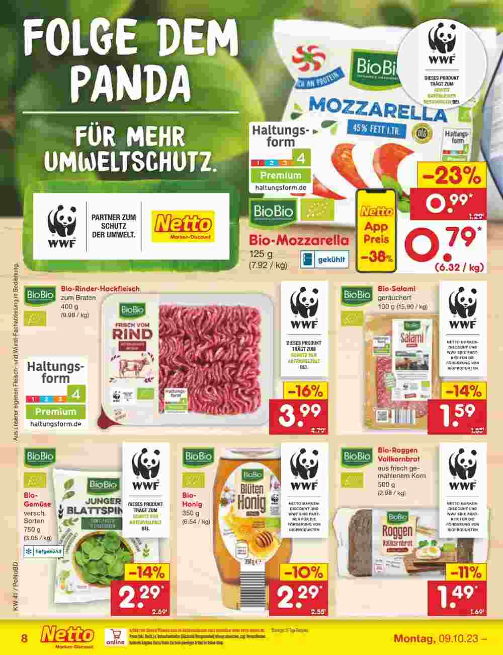 Netto Marken-Discount Prospekt (ab 09.10.2023) zum Blättern - Seite 8