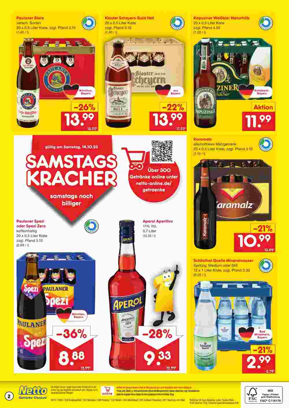 Netto Getränke Discount Prospekt (ab 09.10.2023) zum Blättern - Seite 2