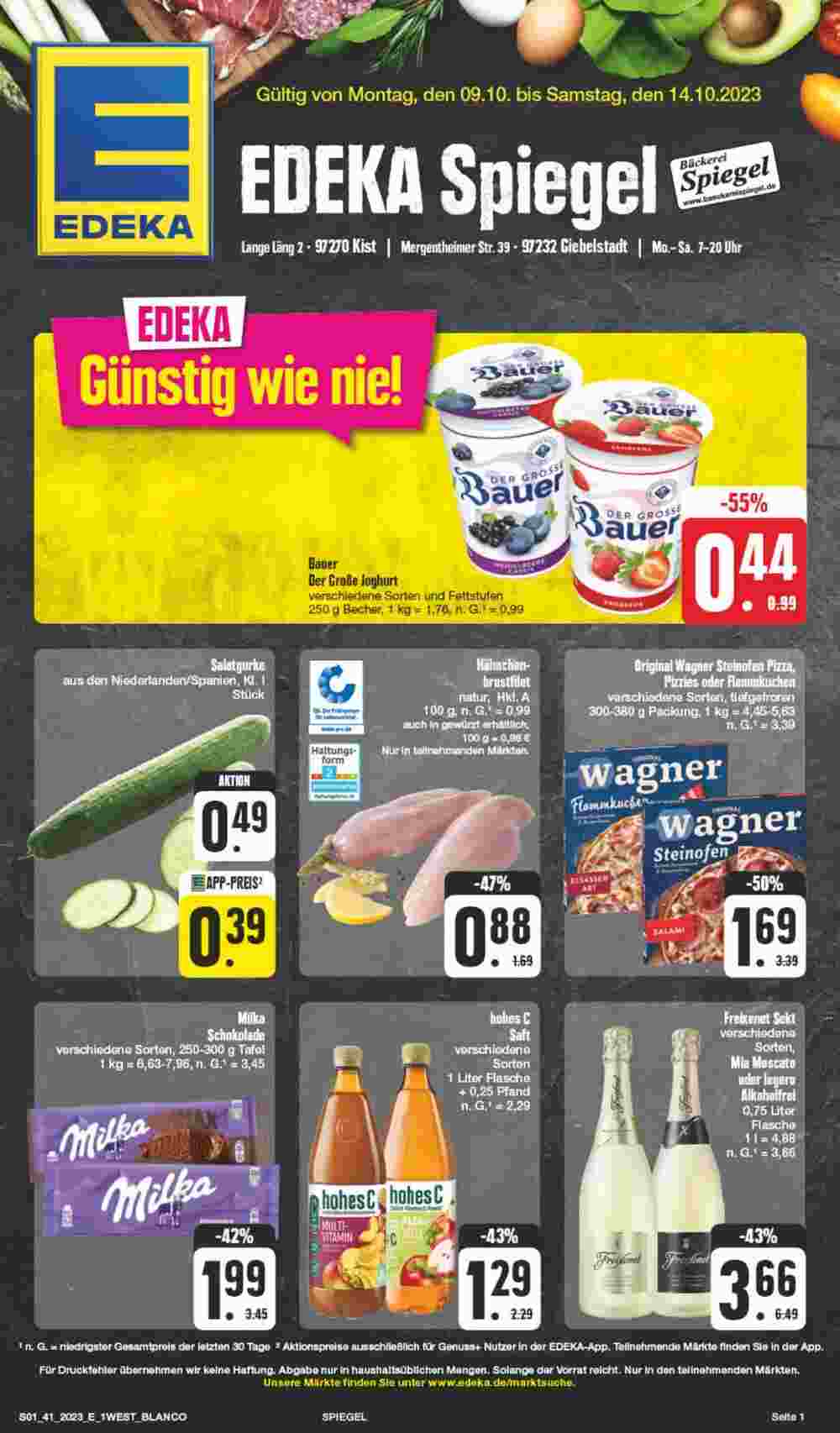 Edeka Spiegel Prospekt (ab 09.10.2023) zum Blättern - Seite 1