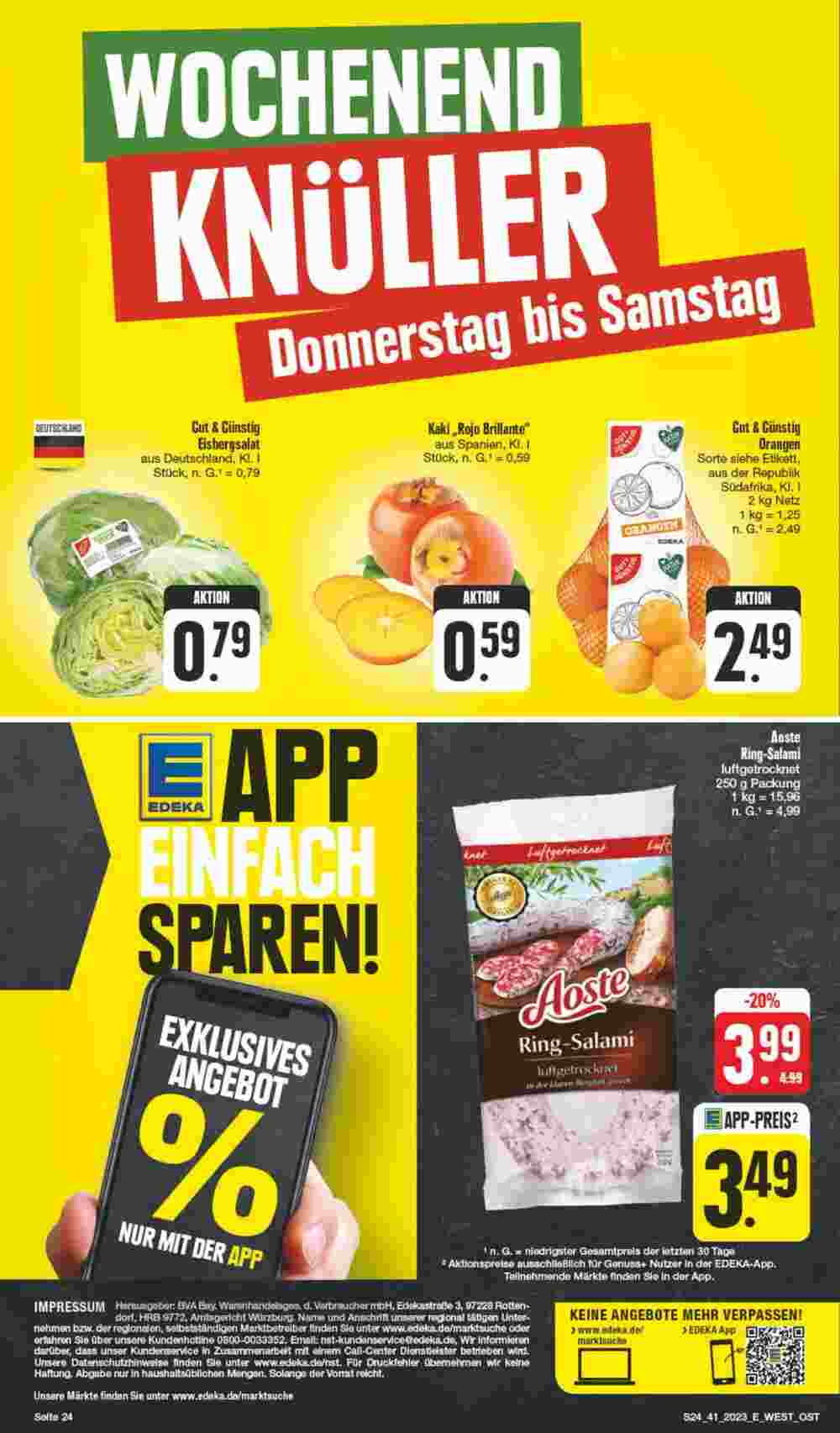 Edeka Spiegel Prospekt (ab 09.10.2023) zum Blättern - Seite 24