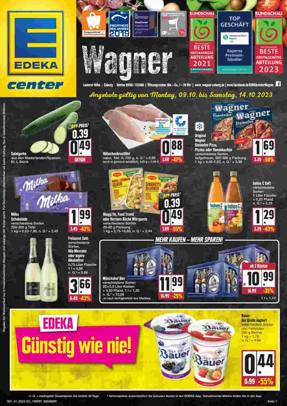 Edeka Center Prospekt (ab 09.10.2023) zum Blättern - Seite 1