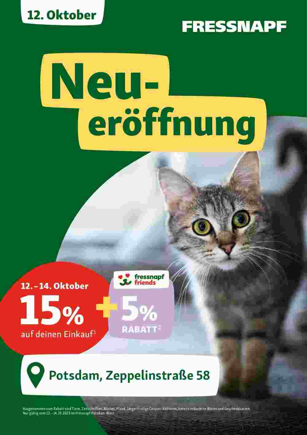 Fressnapf Prospekt (ab 10.10.2023) zum Blättern - Seite 1