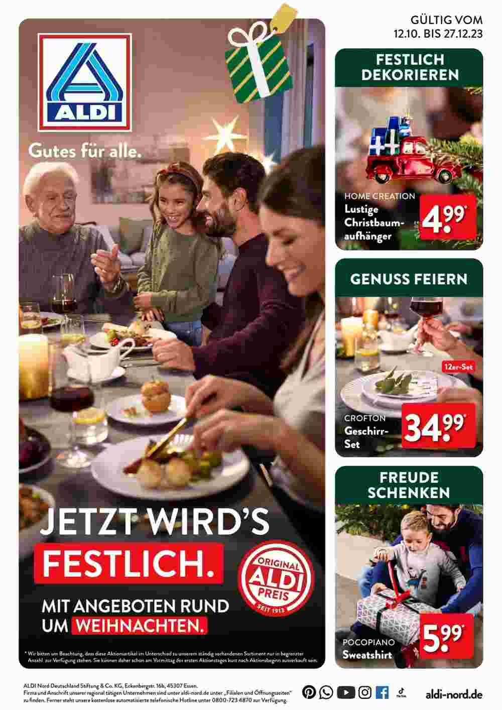 Aldi Nord Prospekt (ab 12.10.2023) zum Blättern - Seite 1