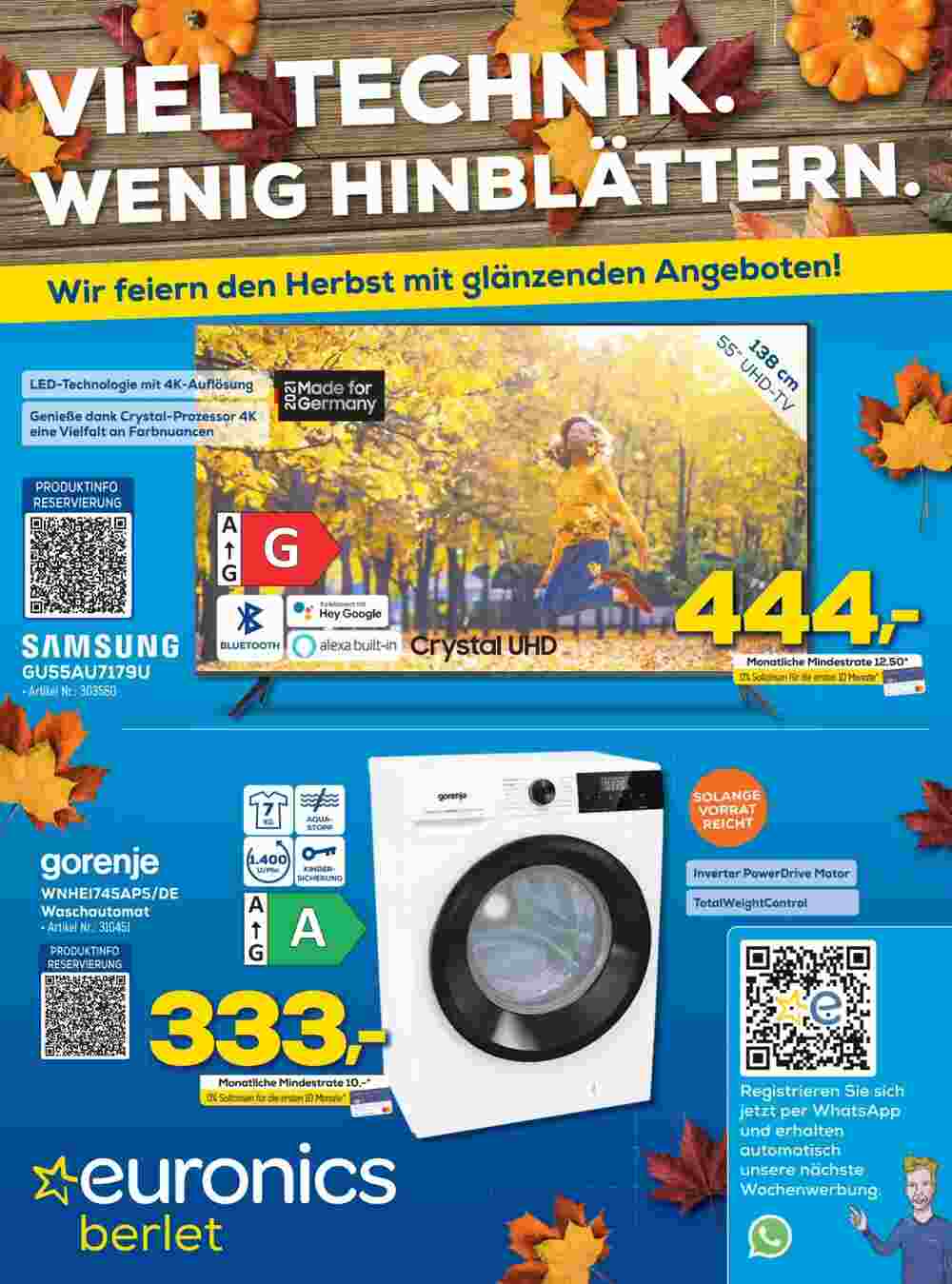 Euronics Prospekt (ab 13.10.2023) zum Blättern - Seite 1