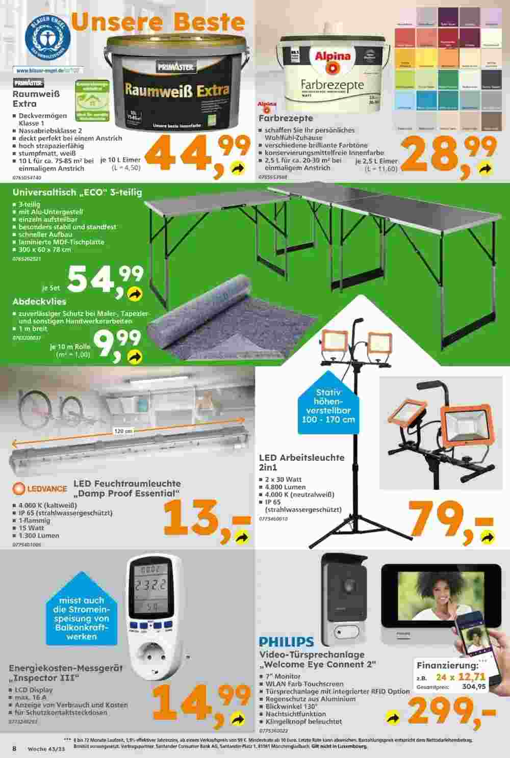 Globus Baumarkt Prospekt (ab 21.10.2023) zum Blättern - Seite 8