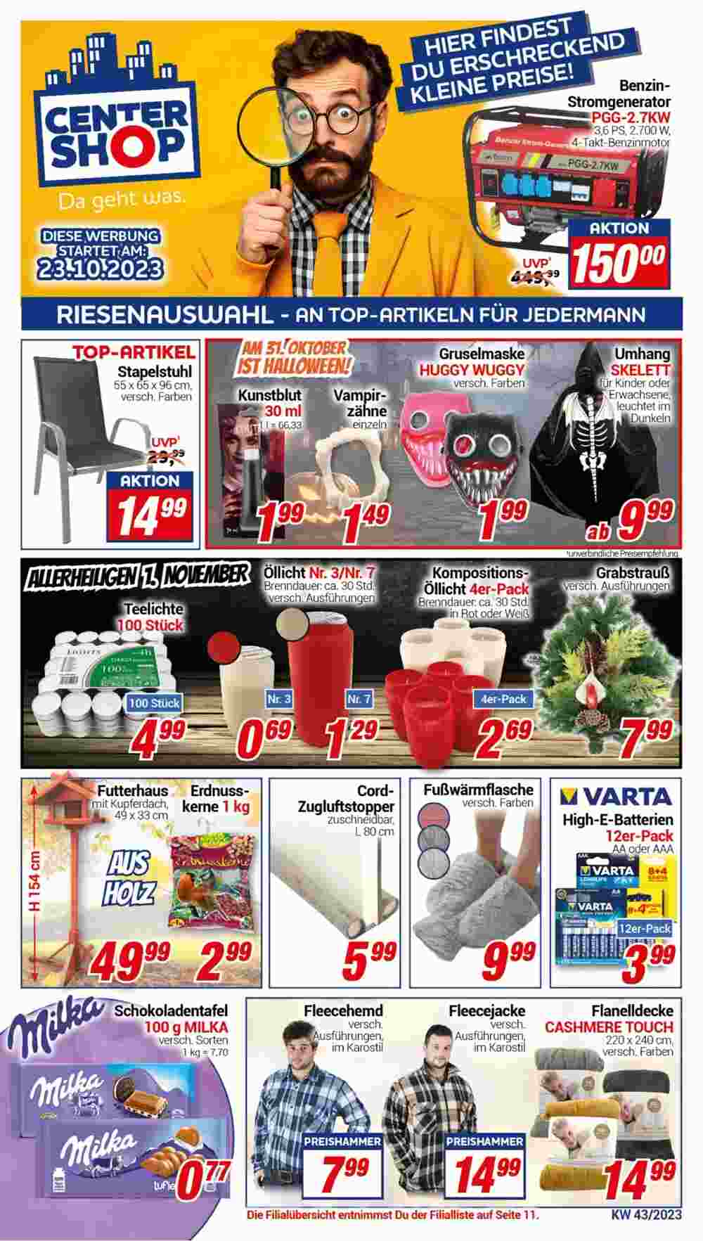 CENTERSHOP Prospekt (ab 23.10.2023) zum Blättern - Seite 1