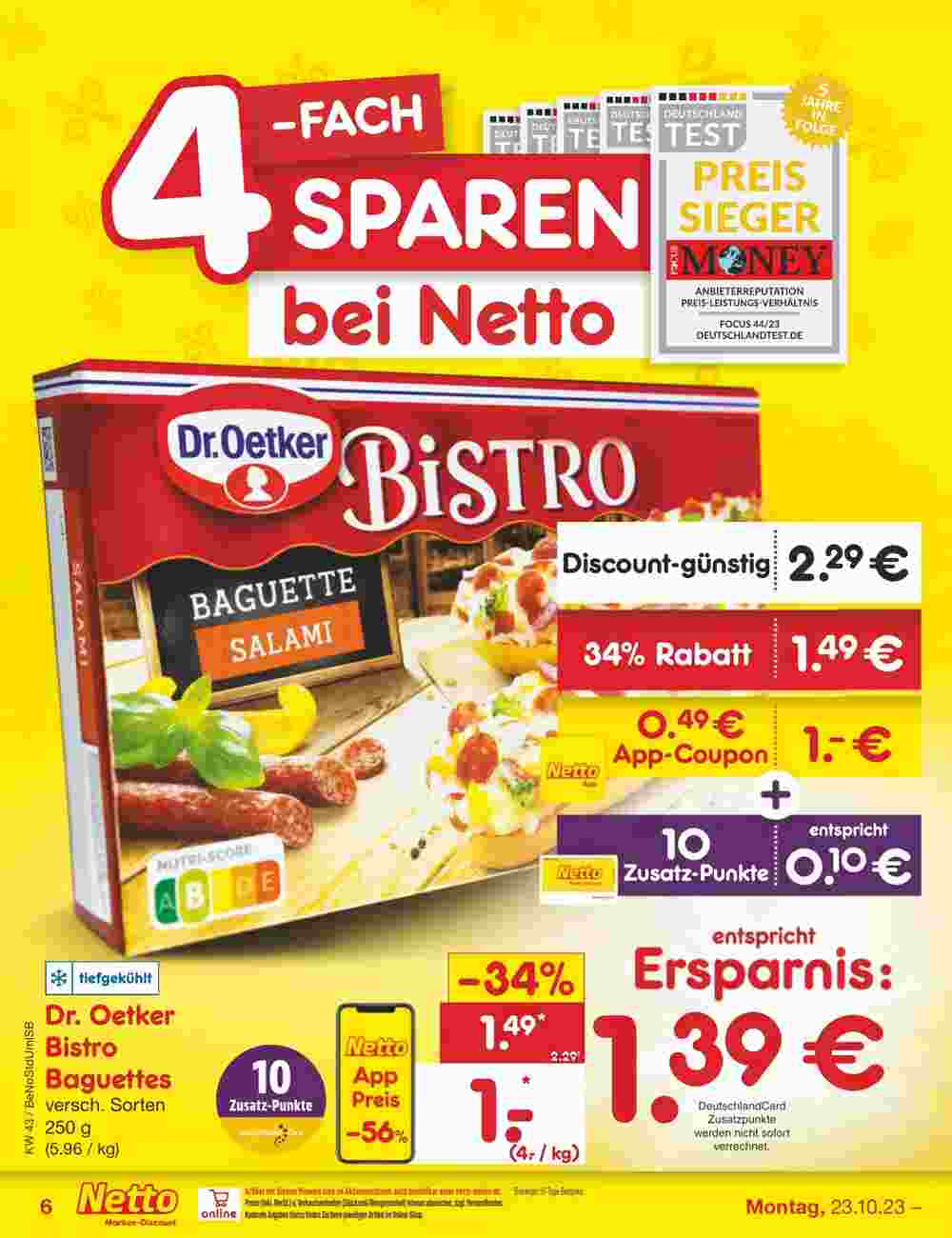 Netto Marken-Discount Prospekt (ab 23.10.2023) zum Blättern - Seite 6