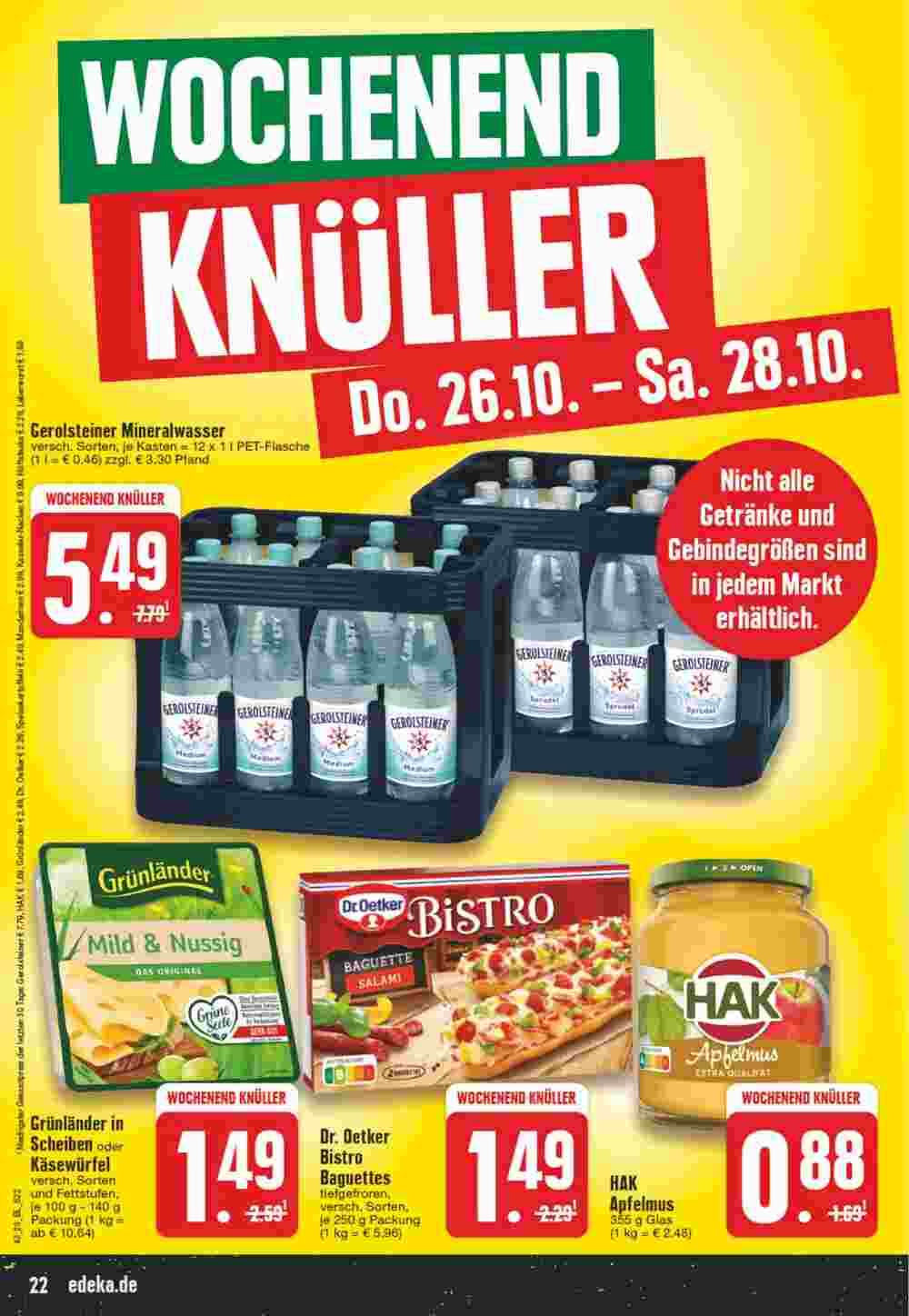 Edeka Wegner Prospekt (ab 23.10.2023) zum Blättern - Seite 22