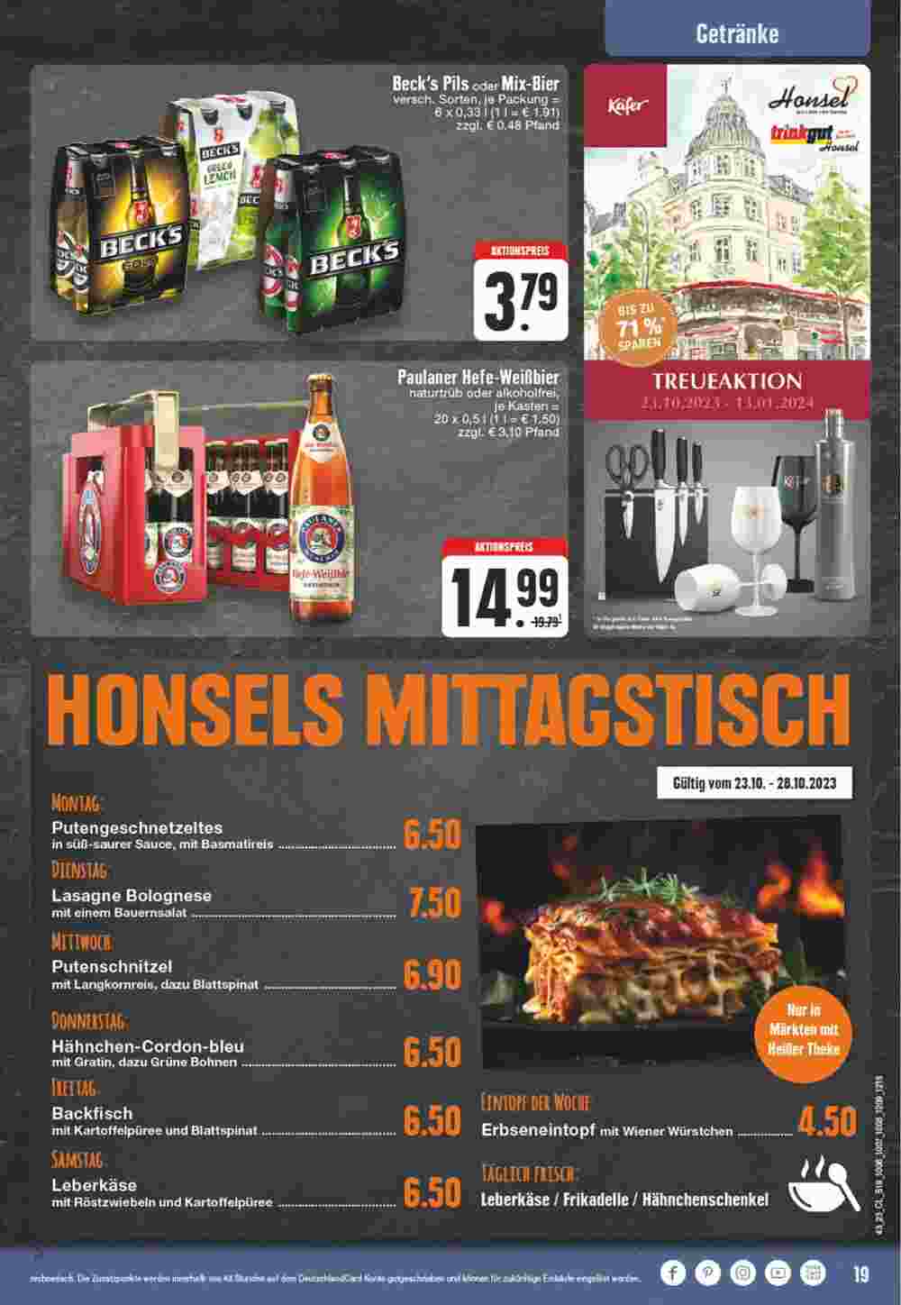 Edeka Honsel Prospekt (ab 23.10.2023) zum Blättern - Seite 19