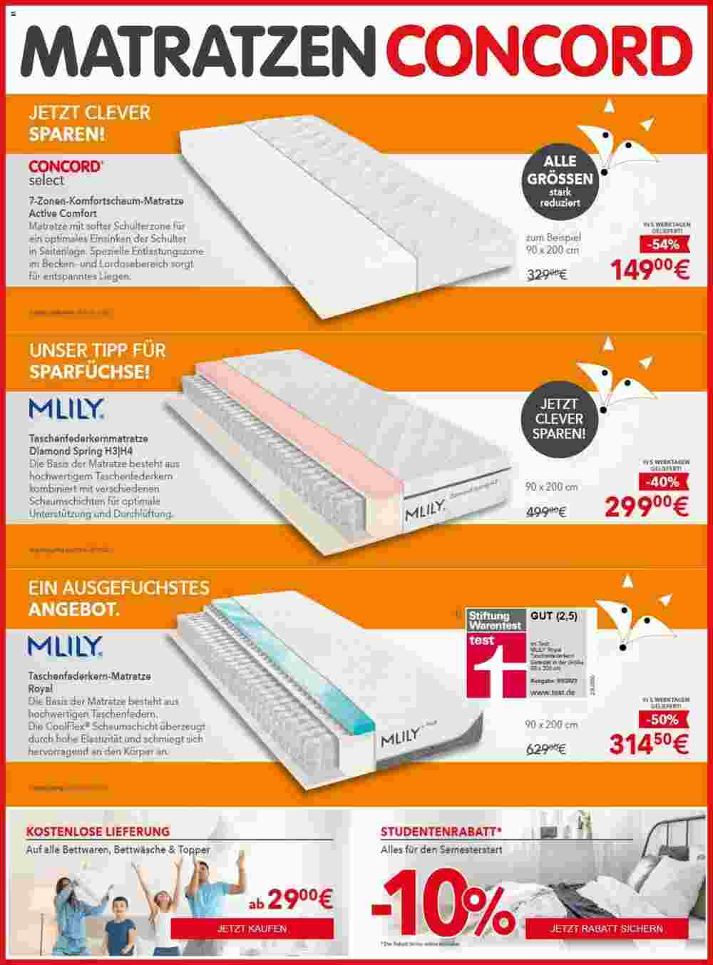 Matratzen Concord Prospekt (ab 25.10.2023) zum Blättern - Seite 1