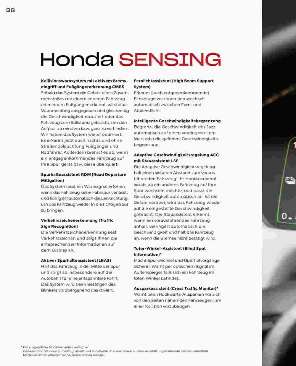 Honda Prospekt (ab 26.10.2023) zum Blättern - Seite 38