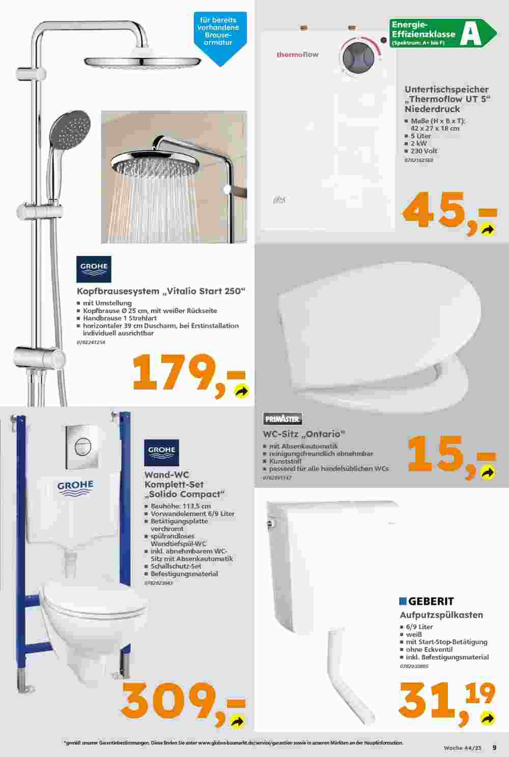 Globus Baumarkt Prospekt (ab 28.10.2023) zum Blättern - Seite 9