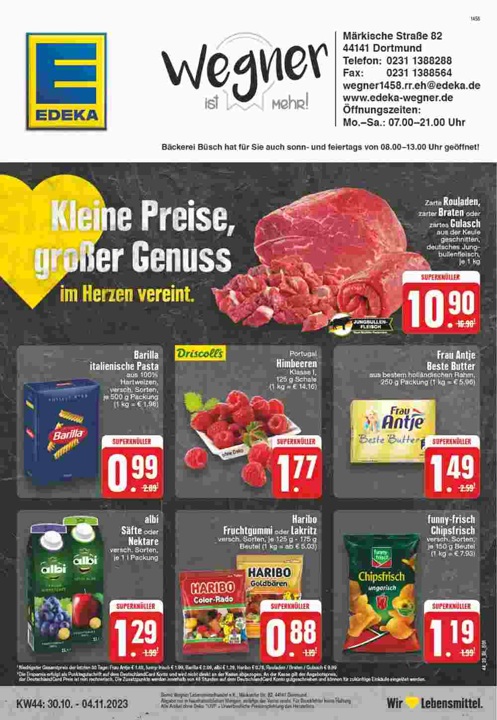 Edeka Wegner Prospekt (ab 30.10.2023) zum Blättern - Seite 1