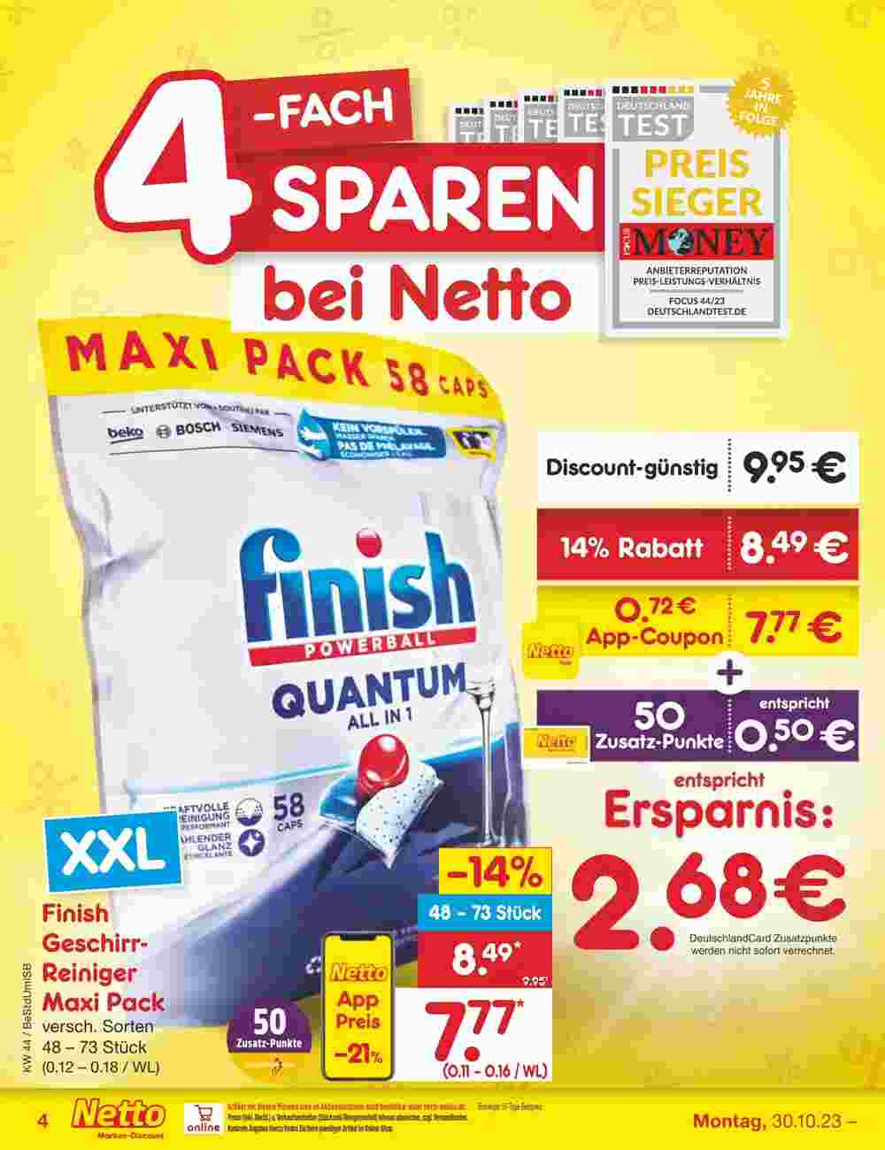 Netto Marken-Discount Prospekt (ab 30.10.2023) zum Blättern - Seite 4