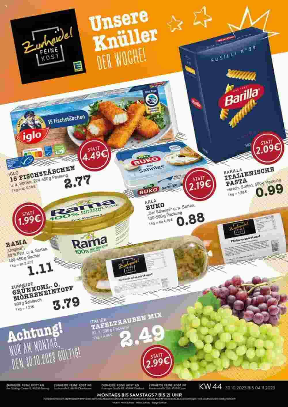 Edeka Zurheide Prospekt (ab 30.10.2023) zum Blättern - Seite 1