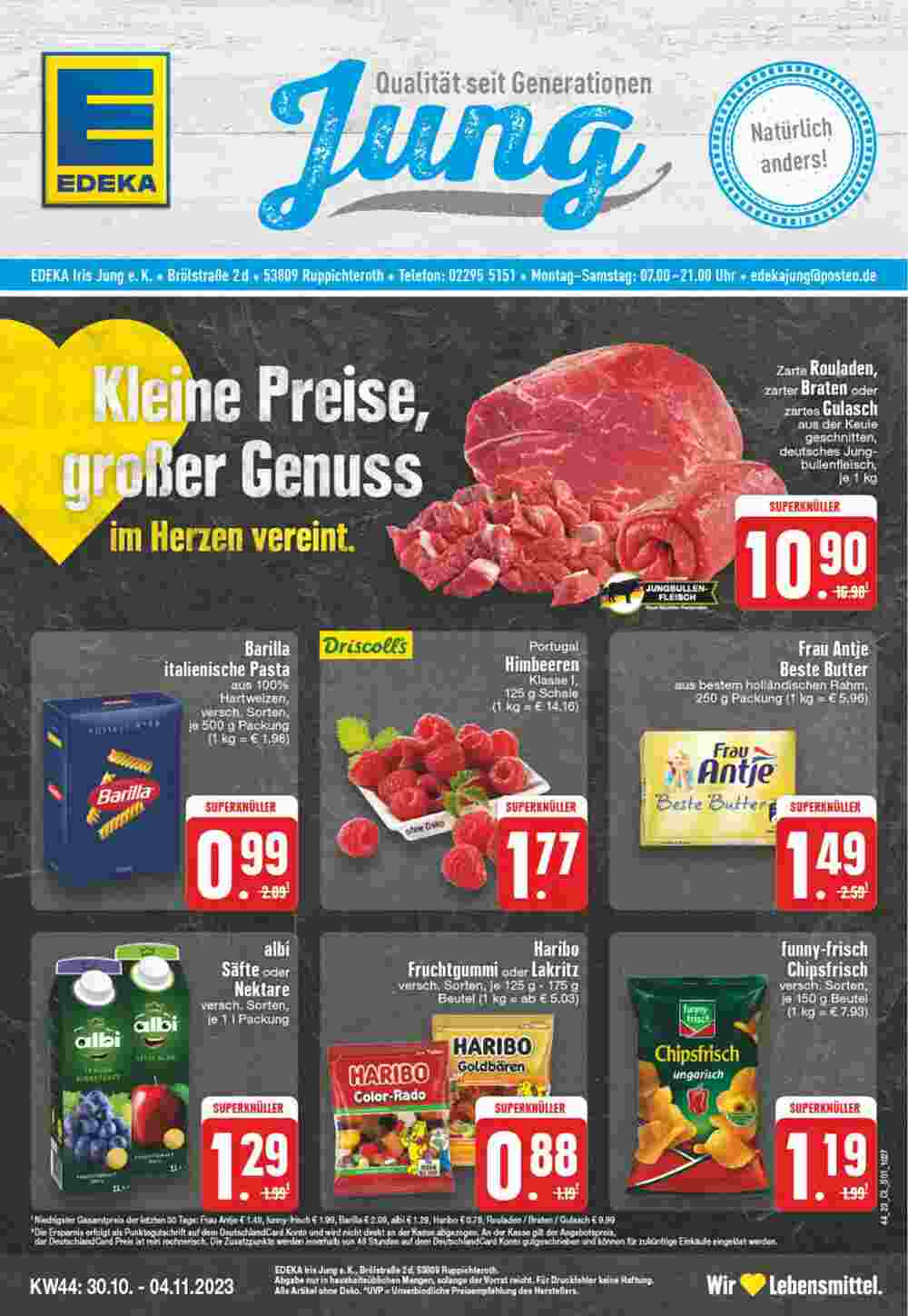 EDEKA Jung Prospekt (ab 30.10.2023) zum Blättern - Seite 1