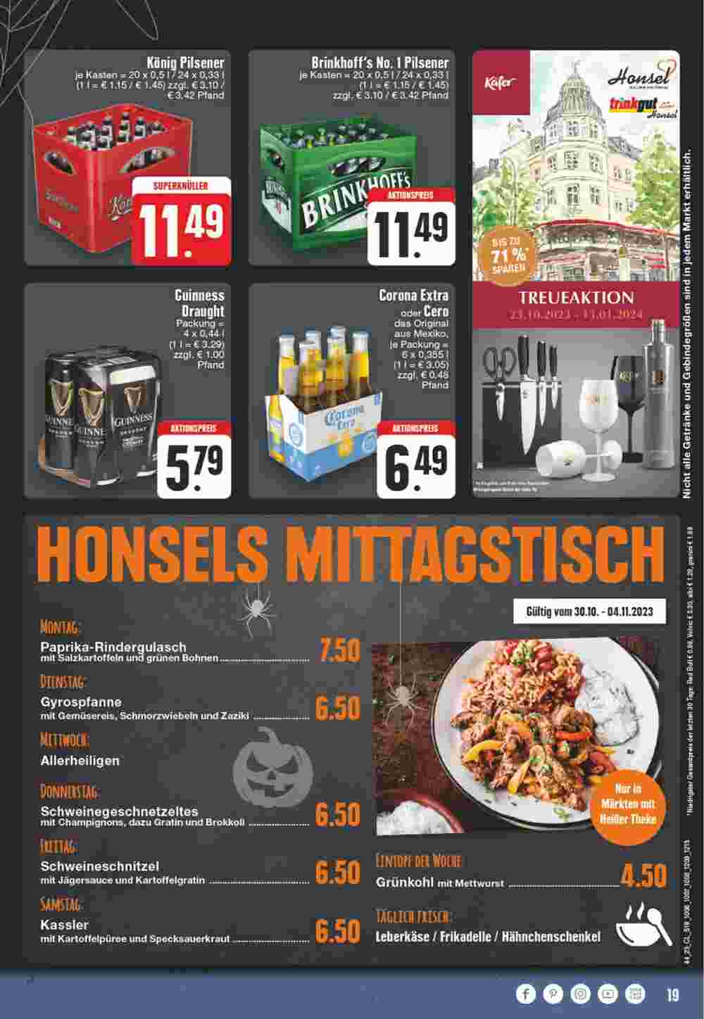 Edeka Honsel Prospekt (ab 30.10.2023) zum Blättern - Seite 19