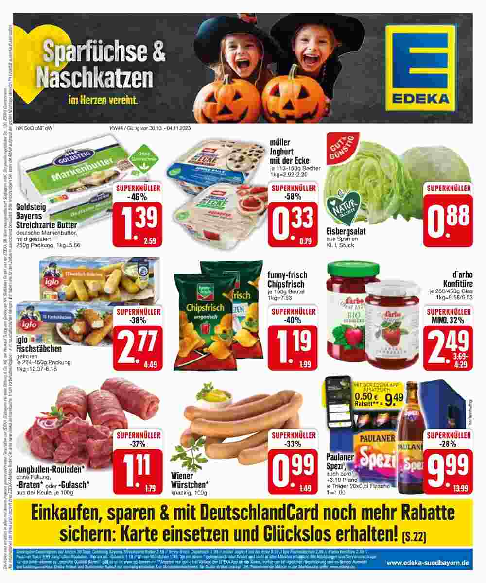 Edeka Scherer Prospekt (ab 30.10.2023) zum Blättern - Seite 1