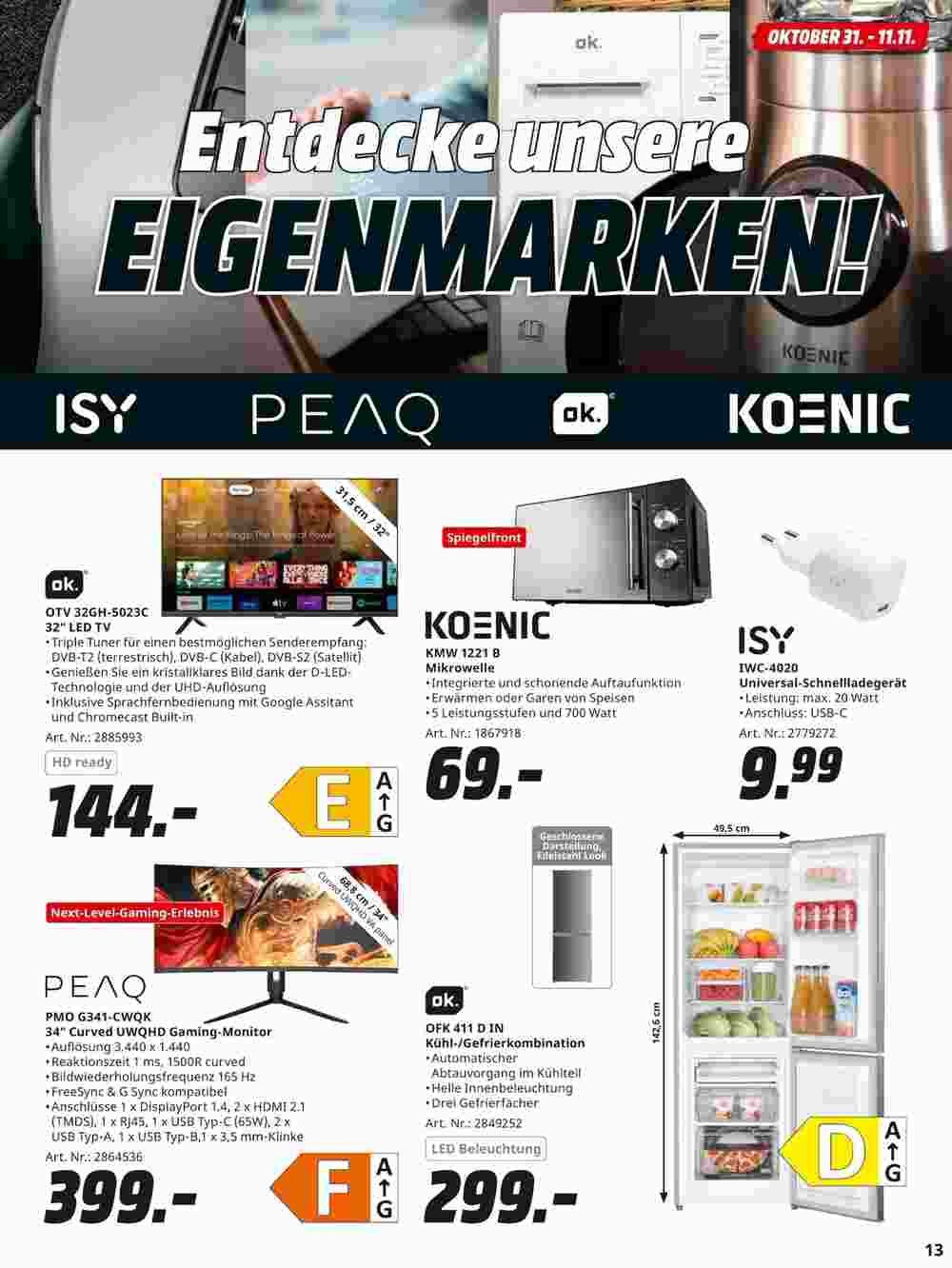 MediaMarkt Prospekt (ab 31.10.2023) zum Blättern - Seite 13