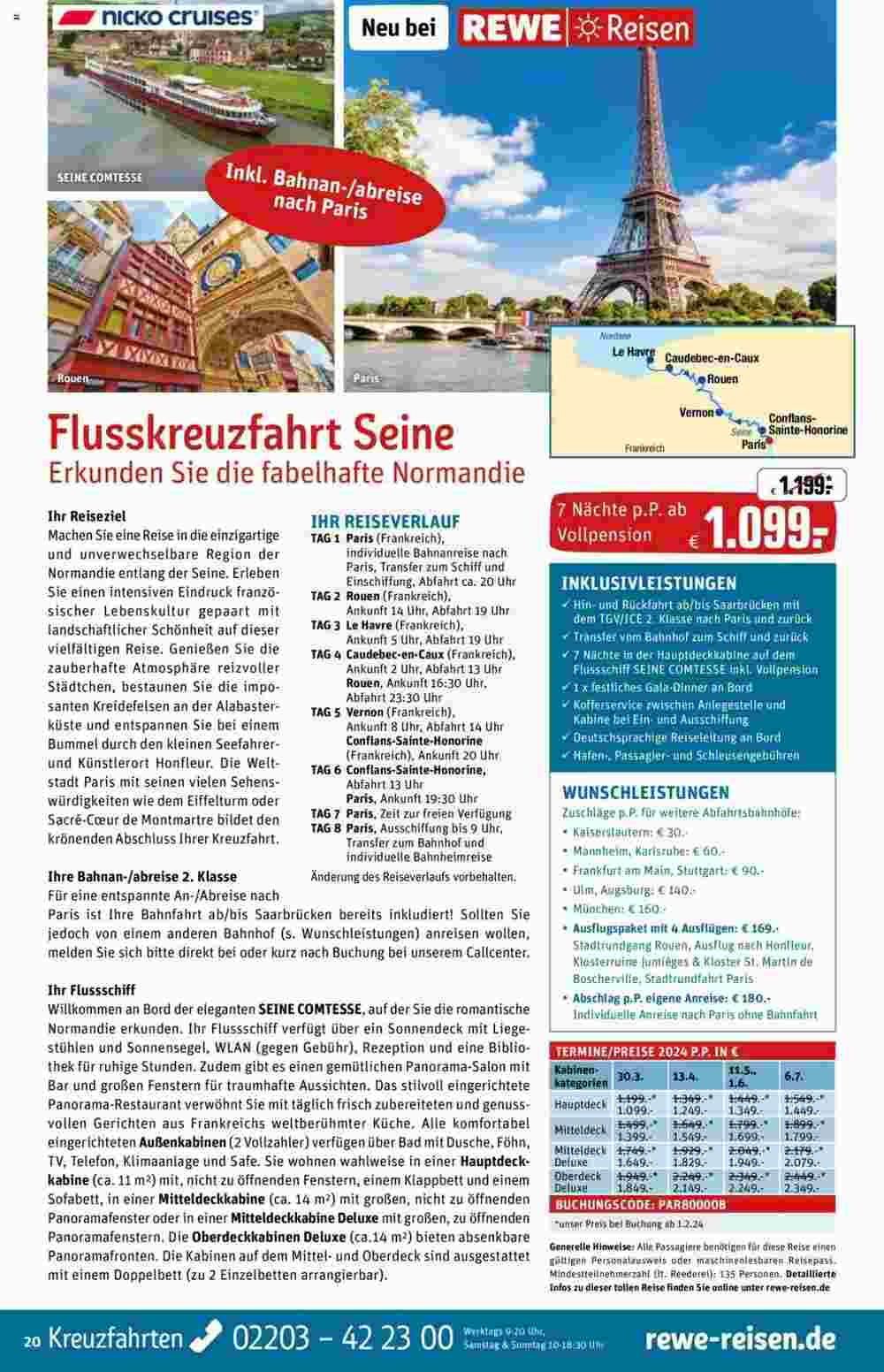 REWE Reisen Prospekt (ab 01.11.2023) zum Blättern - Seite 20