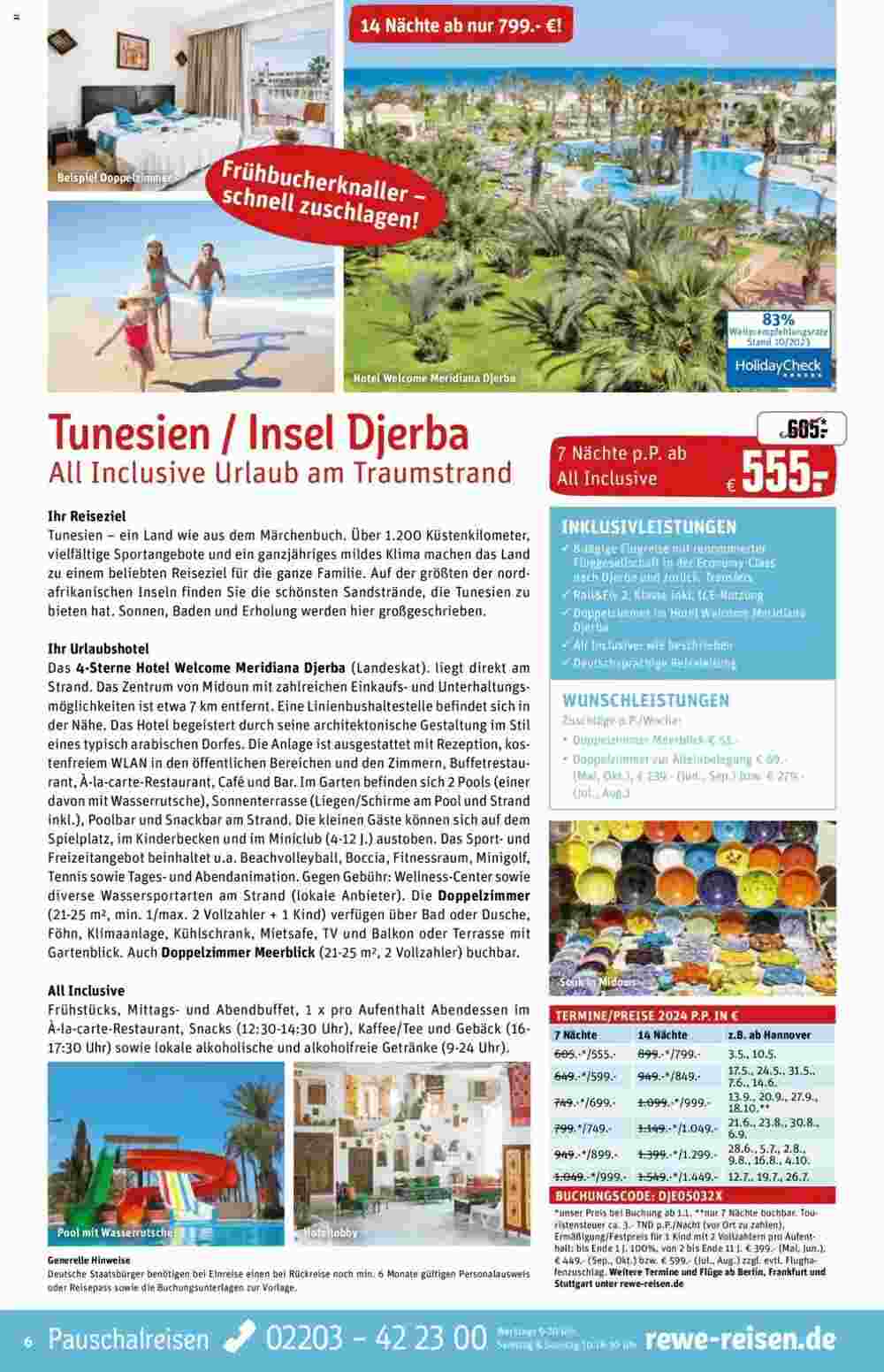 REWE Reisen Prospekt (ab 01.11.2023) zum Blättern - Seite 6