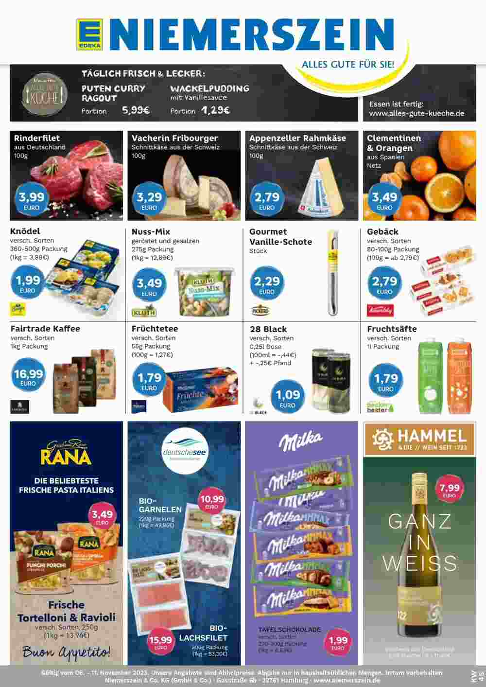 Edeka Niemerszein Prospekt (ab 05.11.2023) zum Blättern - Seite 1