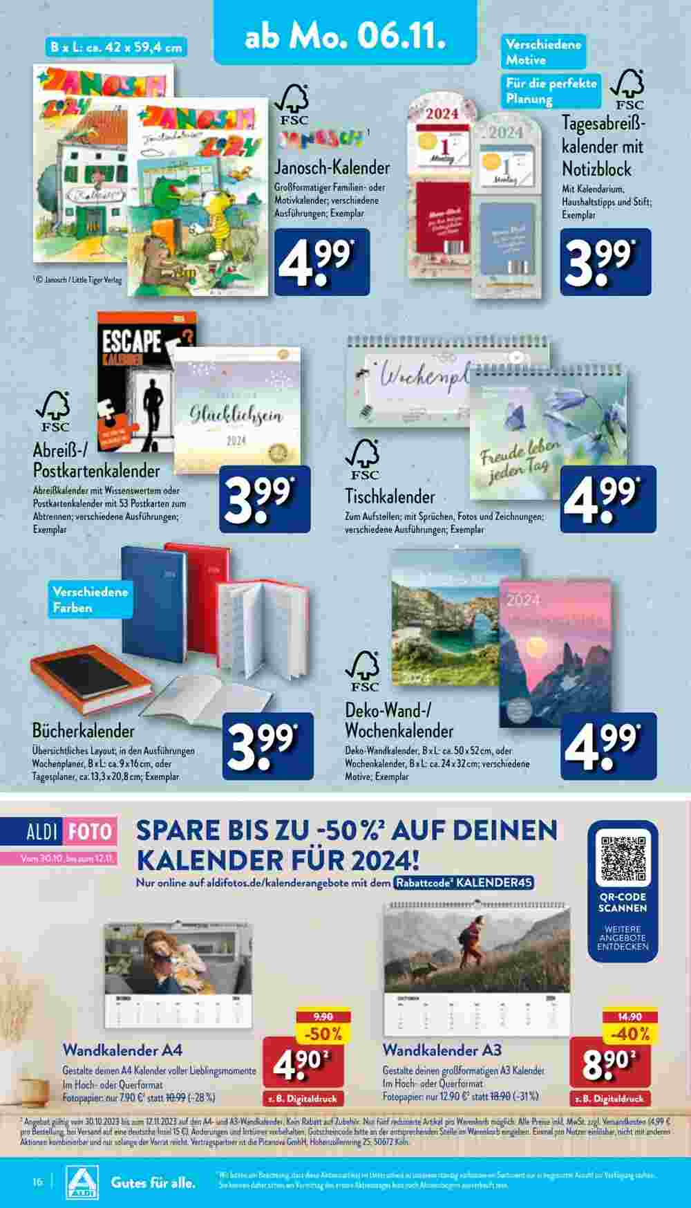 Aldi Nord Prospekt (ab 06.11.2023) zum Blättern - Seite 16