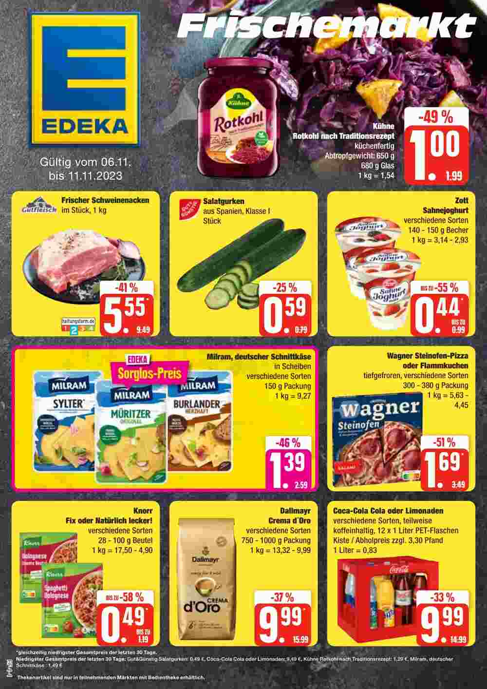 Edeka Frischemarkt Prospekt (ab 06.11.2023) zum Blättern - Seite 1