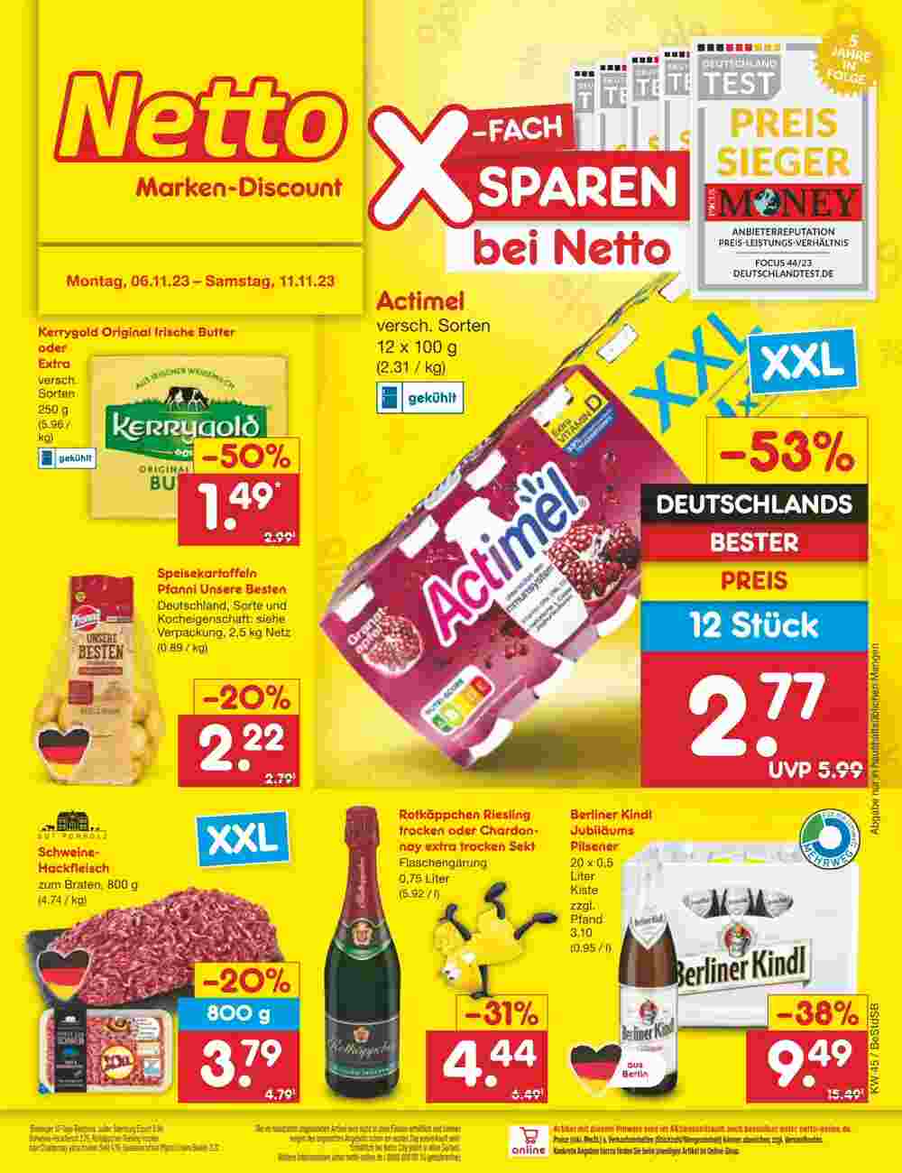 Netto Marken-Discount Prospekt (ab 06.11.2023) zum Blättern - Seite 1