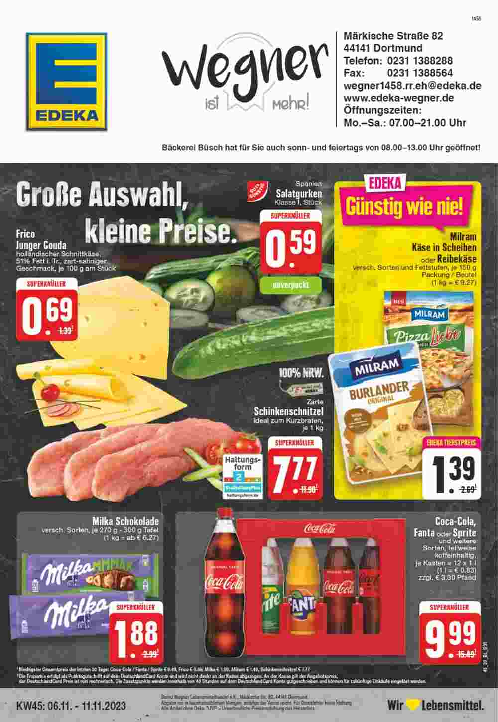 Edeka Wegner Prospekt (ab 06.11.2023) zum Blättern - Seite 1