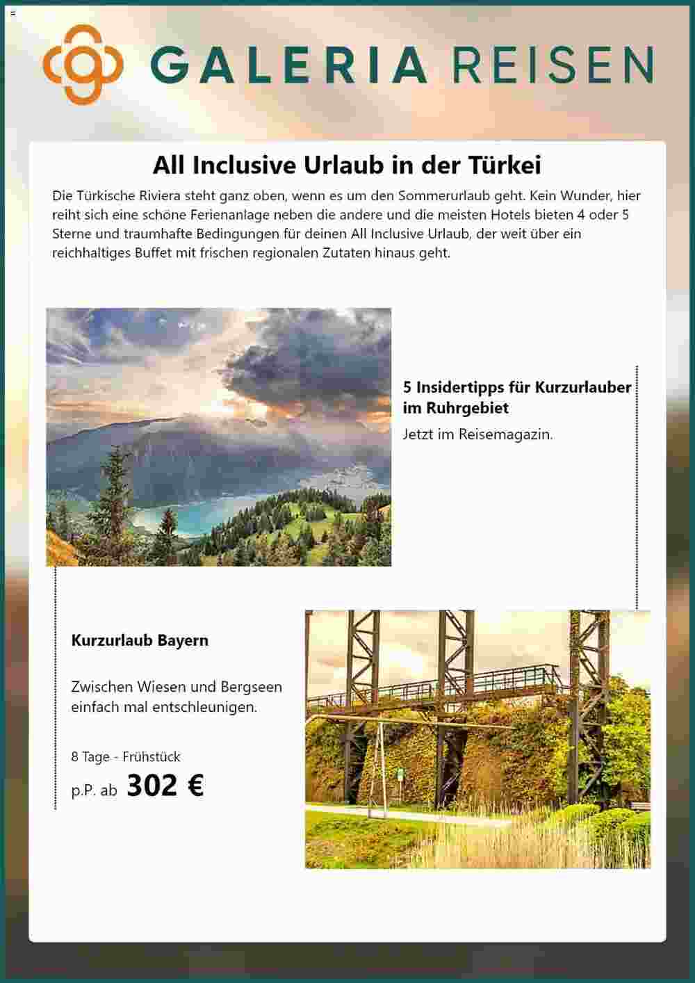 Galeria Reisen Prospekt (ab 06.11.2023) zum Blättern - Seite 3