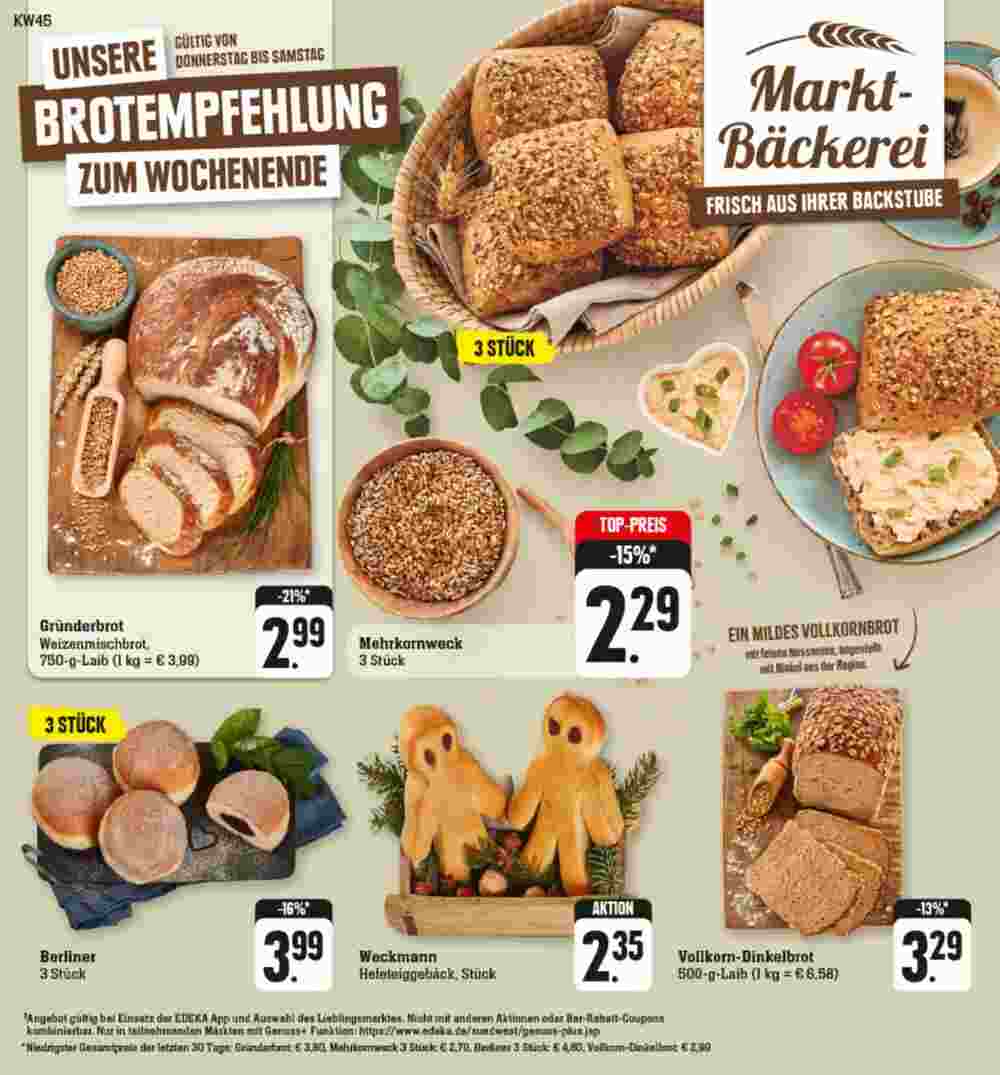 K&U Bäckerei Prospekt (ab 08.11.2023) zum Blättern - Seite 1