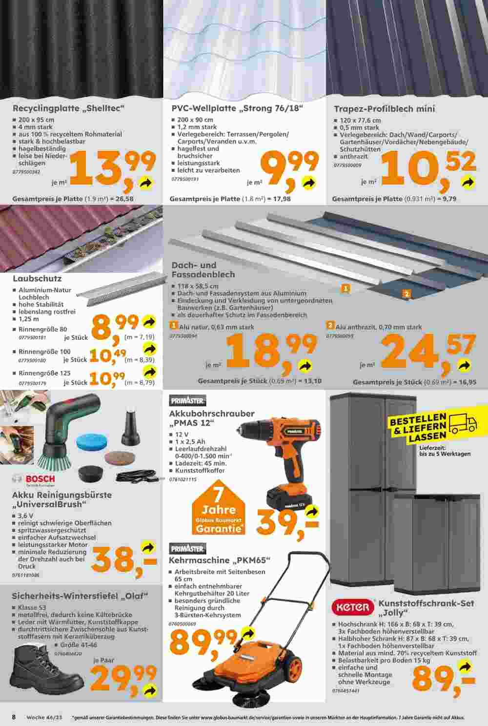 Globus Baumarkt Prospekt (ab 11.11.2023) zum Blättern - Seite 8