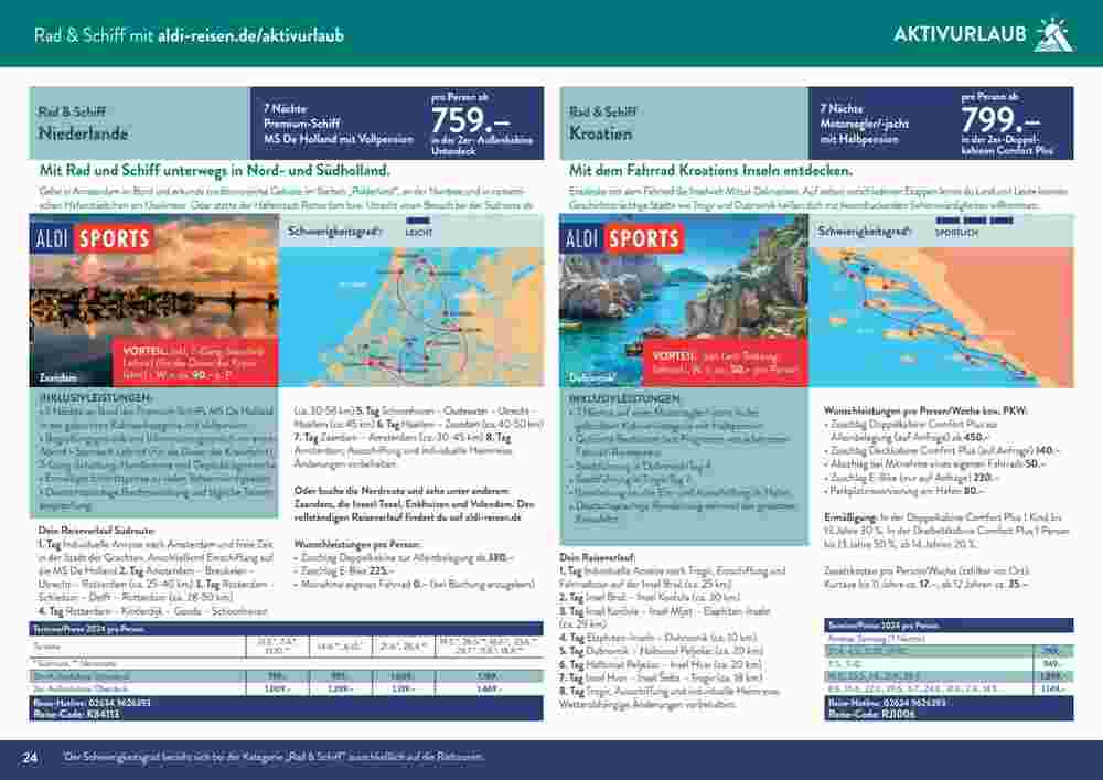 Aldi Süd Reisen Prospekt (ab 12.11.2023) zum Blättern - Seite 24