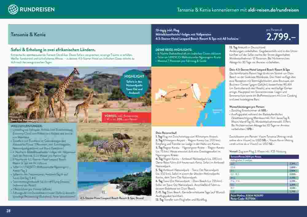 Aldi Süd Reisen Prospekt (ab 12.11.2023) zum Blättern - Seite 28