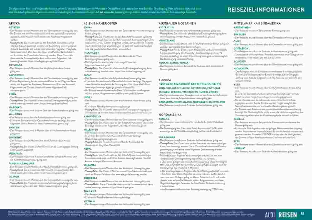 Aldi Süd Reisen Prospekt (ab 12.11.2023) zum Blättern - Seite 51