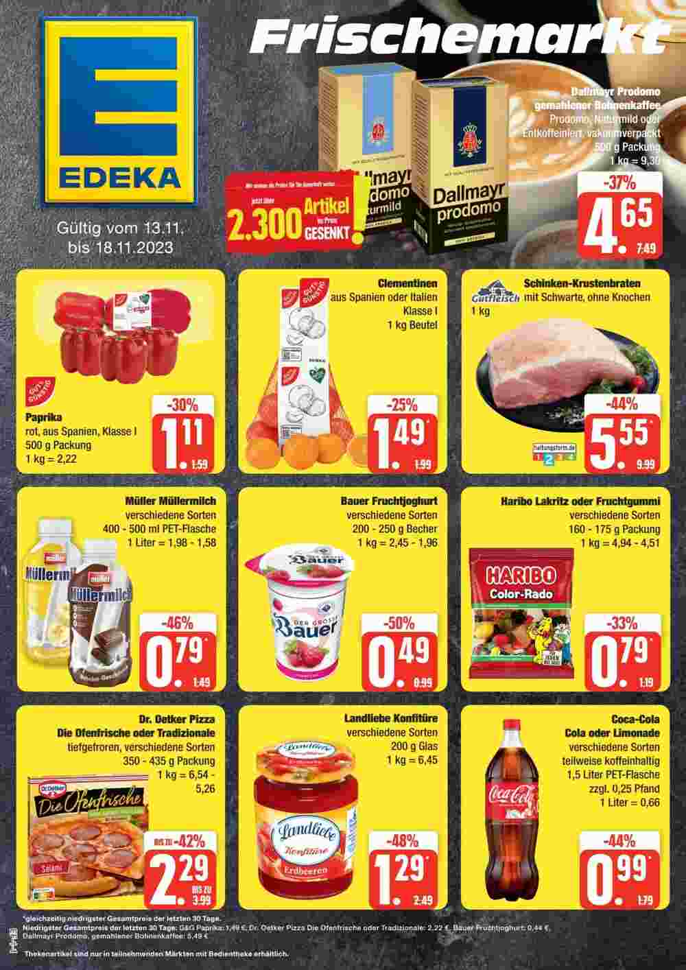 Edeka Frischemarkt Prospekt (ab 12.11.2023) zum Blättern - Seite 1