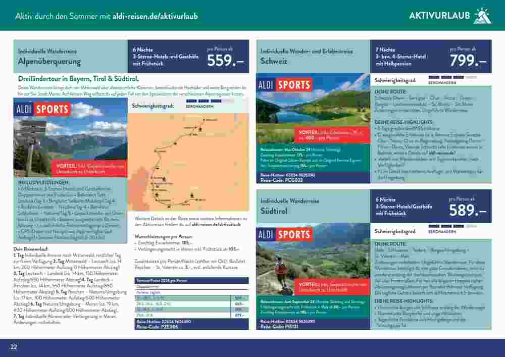 Aldi Süd Reisen Prospekt (ab 12.11.2023) zum Blättern - Seite 22