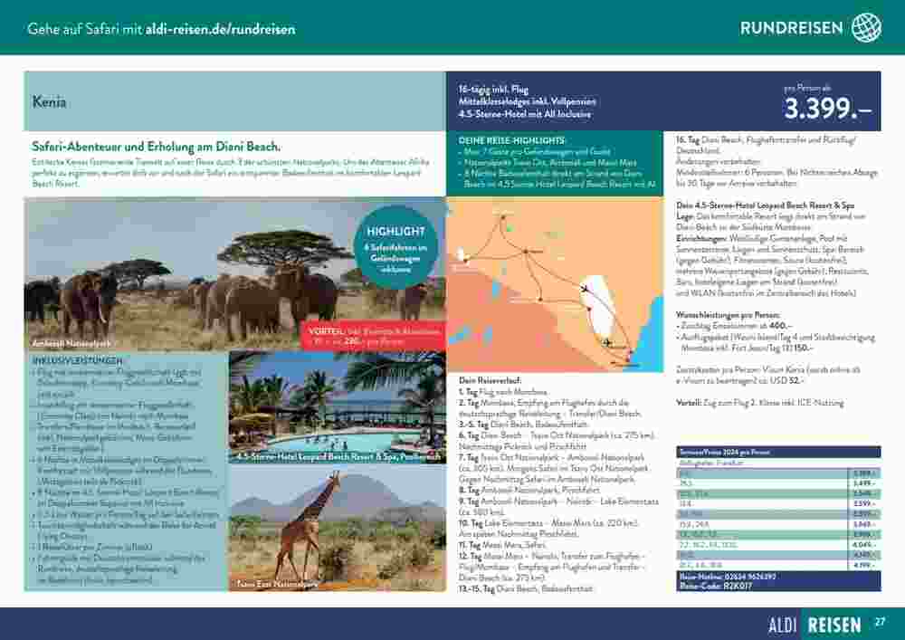Aldi Süd Reisen Prospekt (ab 12.11.2023) zum Blättern - Seite 27