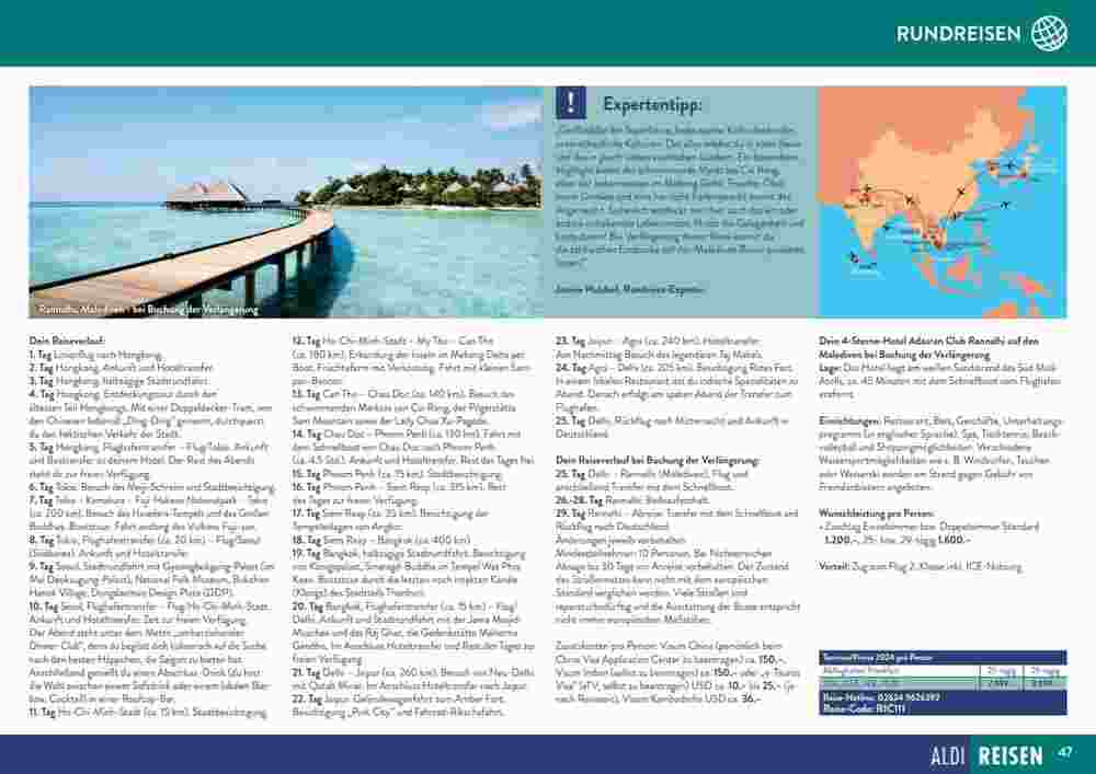 Aldi Süd Reisen Prospekt (ab 12.11.2023) zum Blättern - Seite 47
