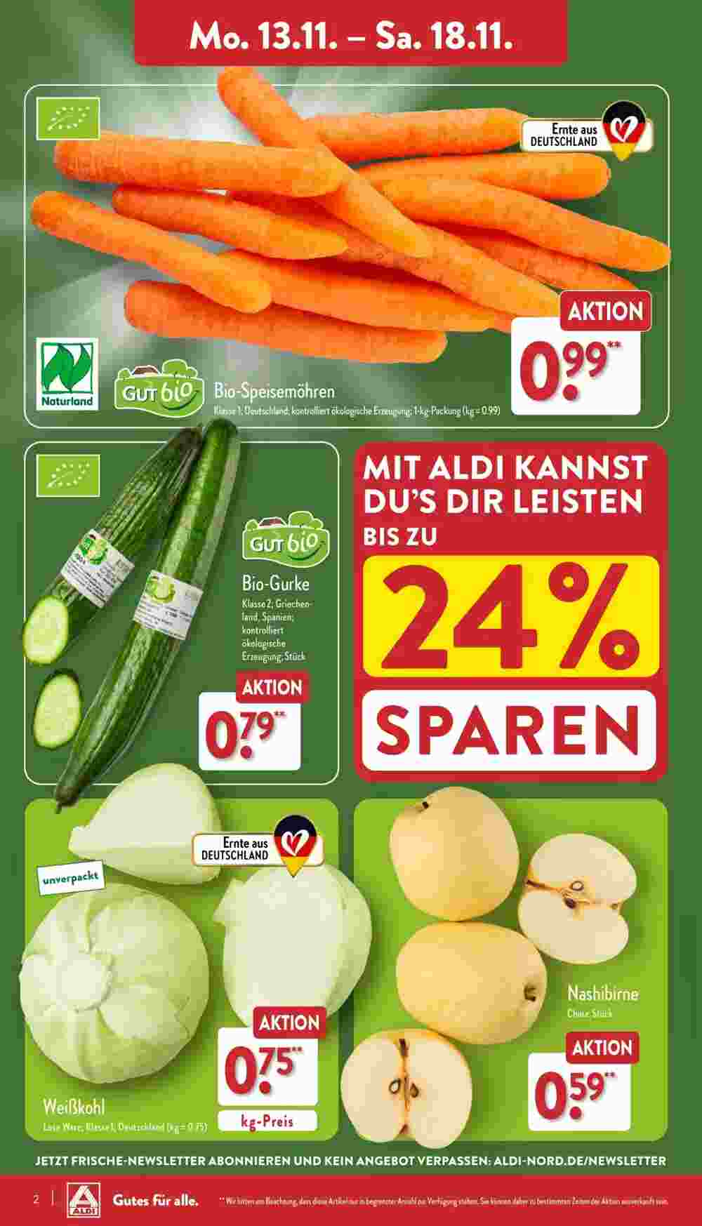 Aldi Nord Prospekt (ab 13.11.2023) zum Blättern - Seite 2